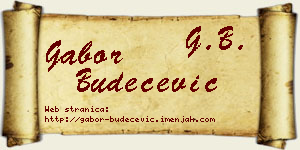 Gabor Budečević vizit kartica